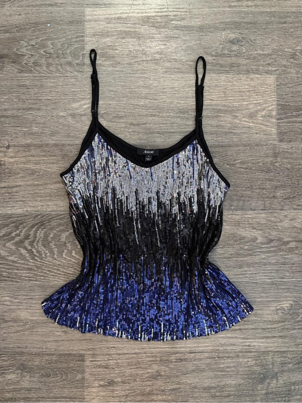 Blue Ombre Sequin Cami Top